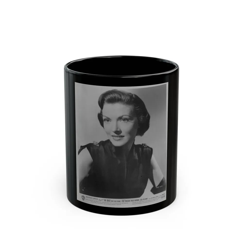 Paula Raymond #05 (Vintage Female Icon) Black Coffee Mug-11oz-Go Mug Yourself