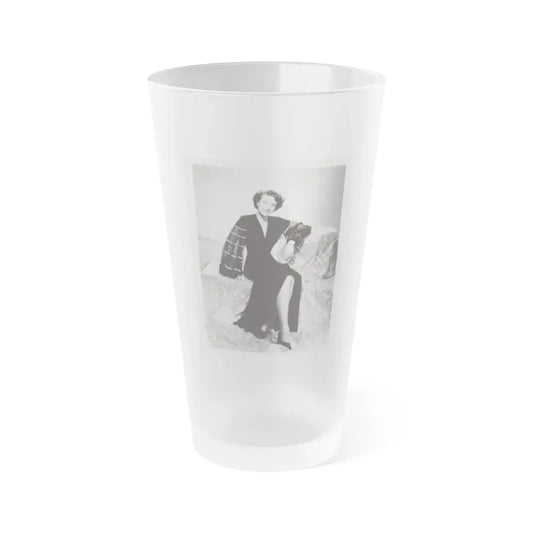 Paula Raymond #29 (Vintage Female Icon) Frosted Pint Glass 16oz 16oz Frosted - Go Mug Yourself