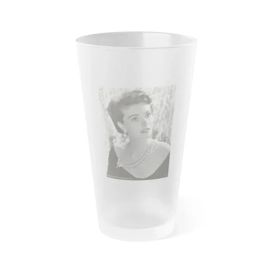 Paula Raymond #30 (Vintage Female Icon) Frosted Pint Glass 16oz 16oz Frosted - Go Mug Yourself