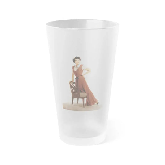 Paula Raymond #33 (Vintage Female Icon) Frosted Pint Glass 16oz 16oz Frosted - Go Mug Yourself