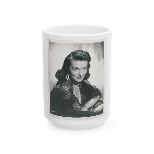 Paula Raymond #34 (Vintage Female Icon) White Coffee Mug 15oz - Go Mug Yourself