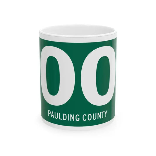 Paulding County OH template (Ohio) (Road Sign) White Coffee Mug 11oz - Go Mug Yourself