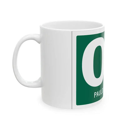 Paulding County OH template (Ohio) (Road Sign) White Coffee Mug - Go Mug Yourself