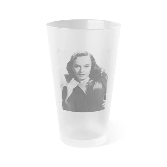 Paulette Goddard #137 (Vintage Female Icon) Frosted Pint Glass 16oz 16oz Frosted - Go Mug Yourself