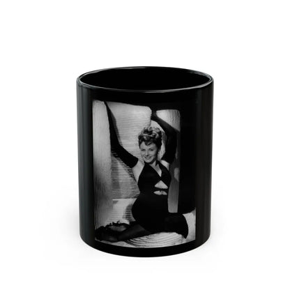 Paulette Goddard #139 (Vintage Female Icon) Black Coffee Mug-11oz-Go Mug Yourself