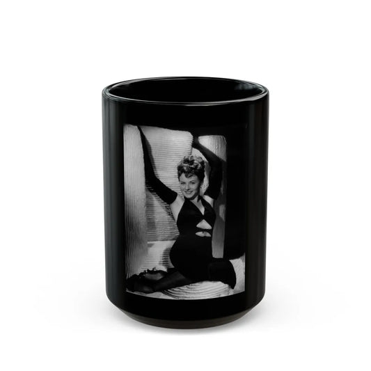 Paulette Goddard #139 (Vintage Female Icon) Black Coffee Mug-15oz-Go Mug Yourself