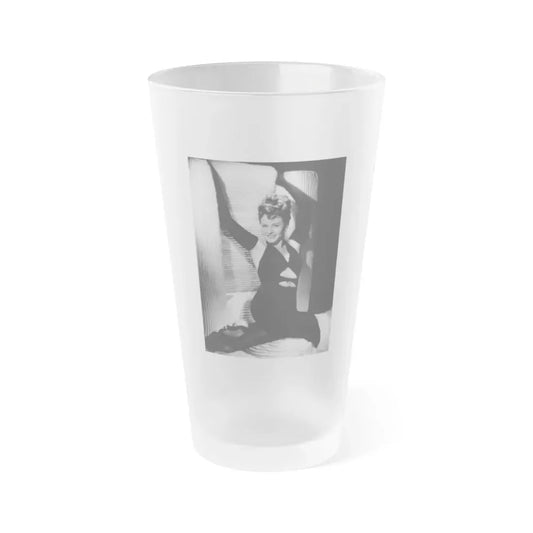 Paulette Goddard #139 (Vintage Female Icon) Frosted Pint Glass 16oz 16oz Frosted - Go Mug Yourself