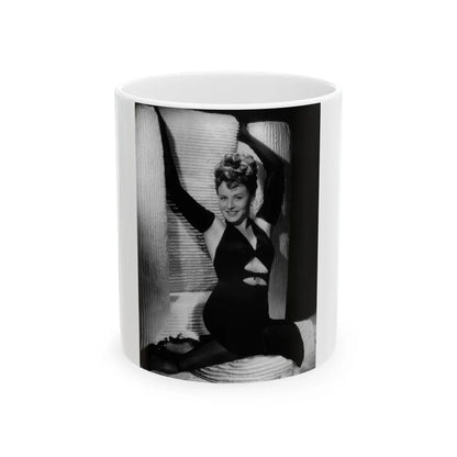 Paulette Goddard #139 (Vintage Female Icon) White Coffee Mug-11oz-Go Mug Yourself