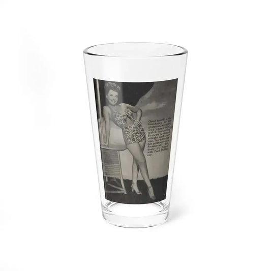 Paulette Goddard #140 - Physical Culture Pocket Mag. Oct. '46 - 1 B&W Photo (Vintage Female Icon) Pint Glass 16oz 16oz - Go Mug Yourself