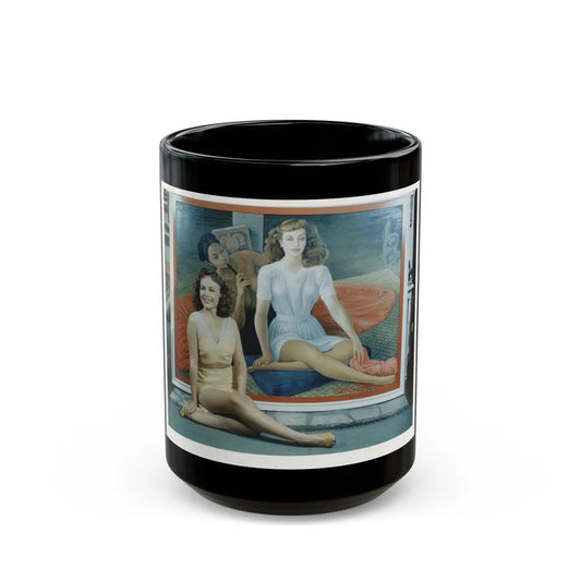 Paulette Goddard #142 (Vintage Female Icon) Black Coffee Mug-15oz-Go Mug Yourself