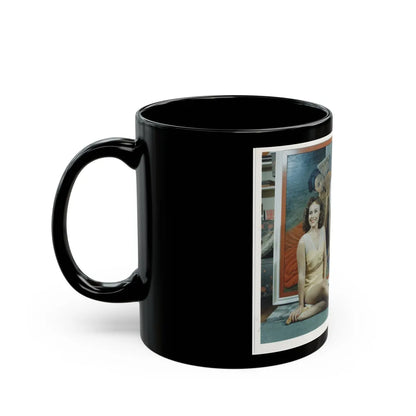 Paulette Goddard #142 (Vintage Female Icon) Black Coffee Mug-Go Mug Yourself