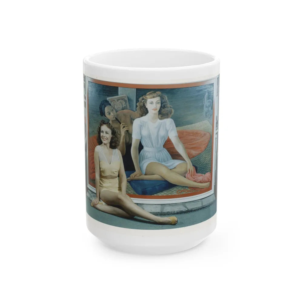 Paulette Goddard #142 (Vintage Female Icon) White Coffee Mug-15oz-Go Mug Yourself