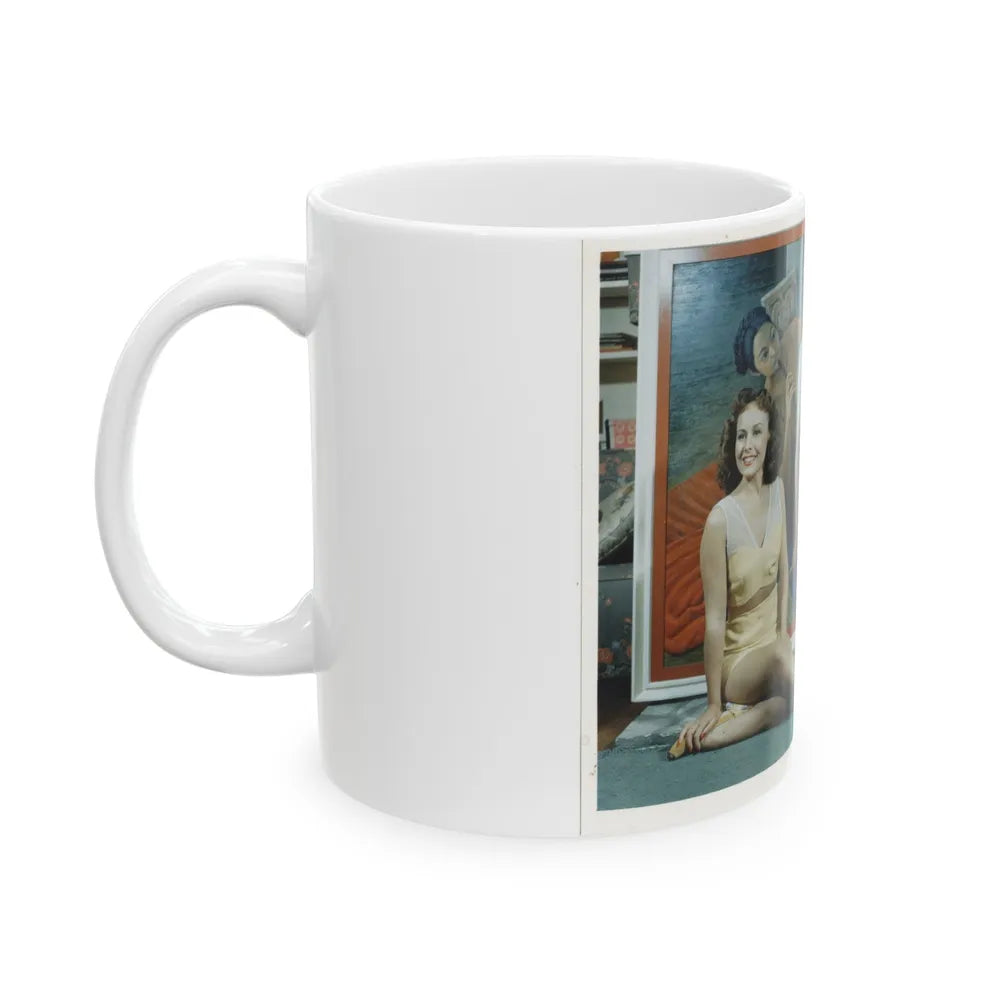 Paulette Goddard #142 (Vintage Female Icon) White Coffee Mug-Go Mug Yourself