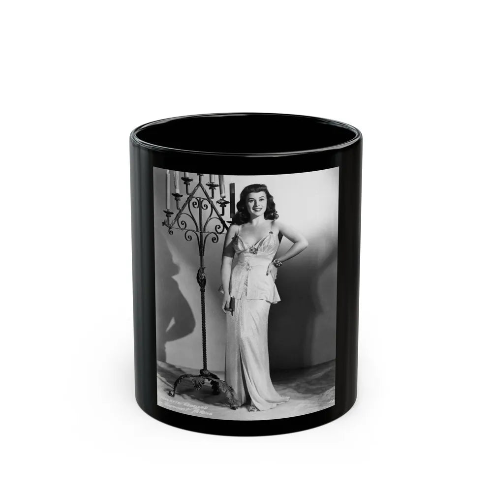 Paulette Goddard #149 (Vintage Female Icon) Black Coffee Mug-11oz-Go Mug Yourself