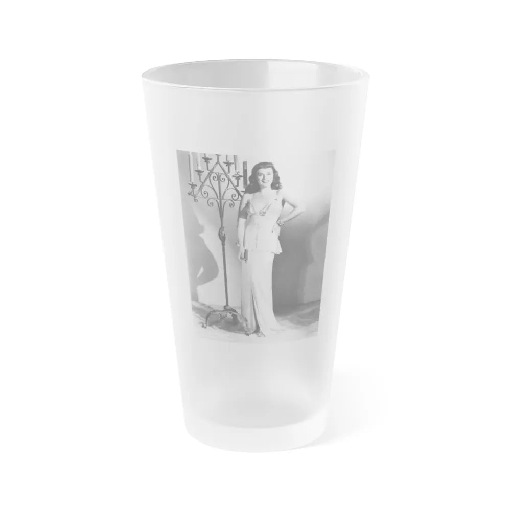 Paulette Goddard #149 (Vintage Female Icon) Frosted Pint Glass 16oz-16oz-Frosted-Go Mug Yourself