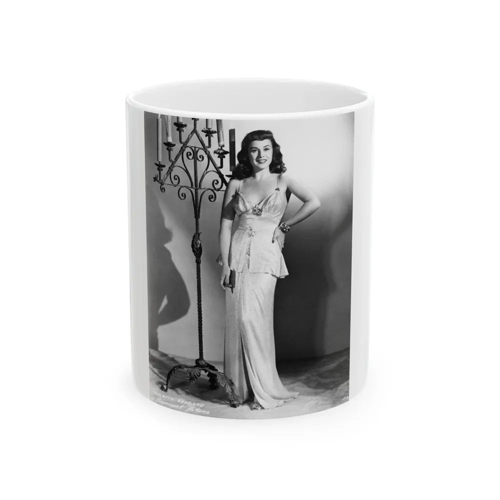 Paulette Goddard #149 (Vintage Female Icon) White Coffee Mug-11oz-Go Mug Yourself