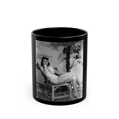 Paulette Goddard #150 (Vintage Female Icon) Black Coffee Mug-11oz-Go Mug Yourself