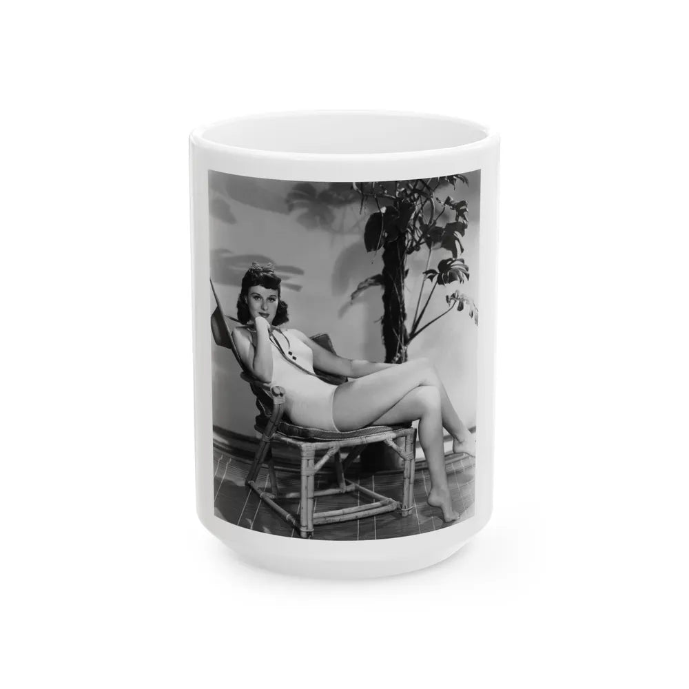 Paulette Goddard #150 (Vintage Female Icon) White Coffee Mug-15oz-Go Mug Yourself