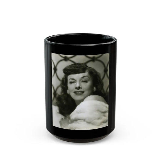 Paulette Goddard #151 (Vintage Female Icon) Black Coffee Mug-15oz-Go Mug Yourself