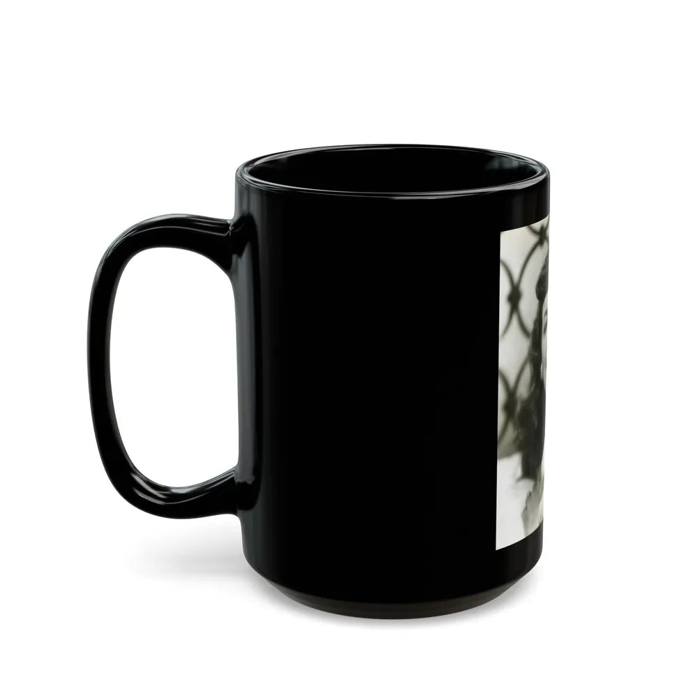 Paulette Goddard #151 (Vintage Female Icon) Black Coffee Mug-Go Mug Yourself