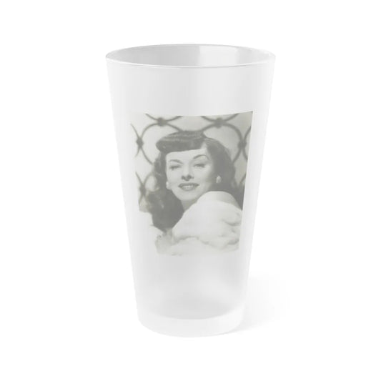 Paulette Goddard #151 (Vintage Female Icon) Frosted Pint Glass 16oz-16oz-Frosted-Go Mug Yourself