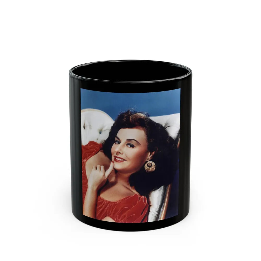 Paulette Goddard #152 (Vintage Female Icon) Black Coffee Mug-11oz-Go Mug Yourself