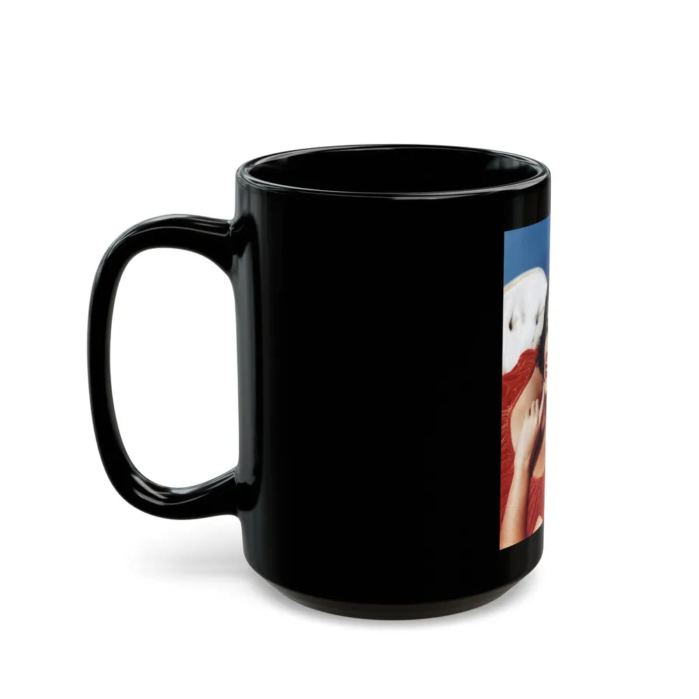 Paulette Goddard #152 (Vintage Female Icon) Black Coffee Mug-Go Mug Yourself