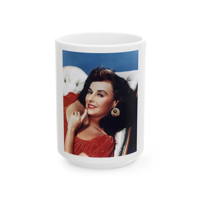 Paulette Goddard #152 (Vintage Female Icon) White Coffee Mug-15oz-Go Mug Yourself