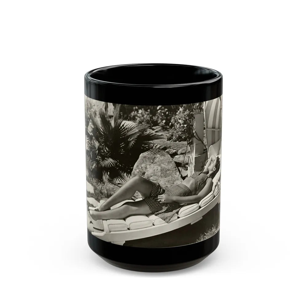 Paulette Goddard #154 (Vintage Female Icon) Black Coffee Mug-15oz-Go Mug Yourself