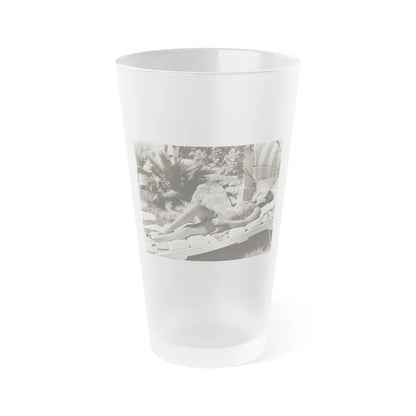 Paulette Goddard #154 (Vintage Female Icon) Frosted Pint Glass 16oz-16oz-Frosted-Go Mug Yourself