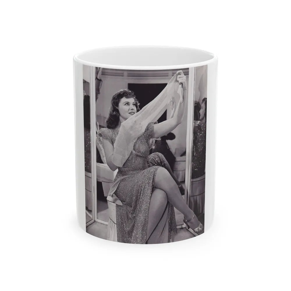 Paulette Goddard #155 (Vintage Female Icon) White Coffee Mug-11oz-Go Mug Yourself