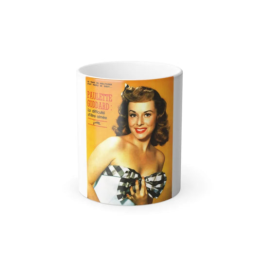 Paulette Goddard #156 - Mag. Cover (Vintage Female Icons) Color Changing Mug 11oz-11oz-Go Mug Yourself