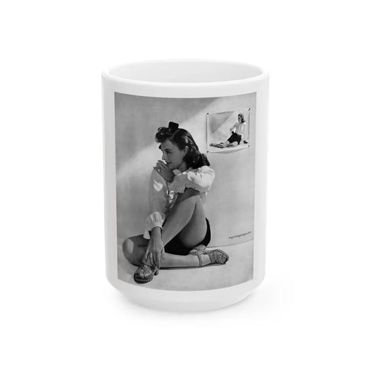 Paulette Goddard #157 (Vintage Female Icon) White Coffee Mug-15oz-Go Mug Yourself