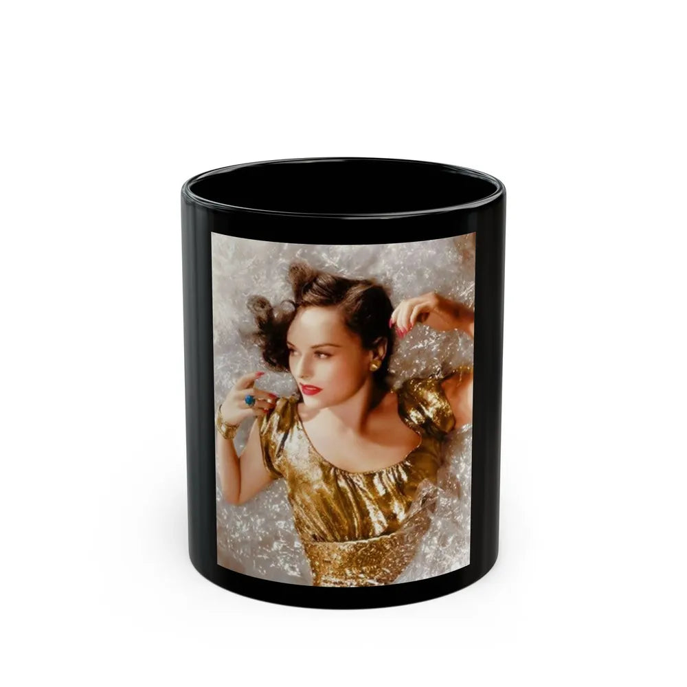 Paulette Goddard #160 (Vintage Female Icon) Black Coffee Mug-11oz-Go Mug Yourself