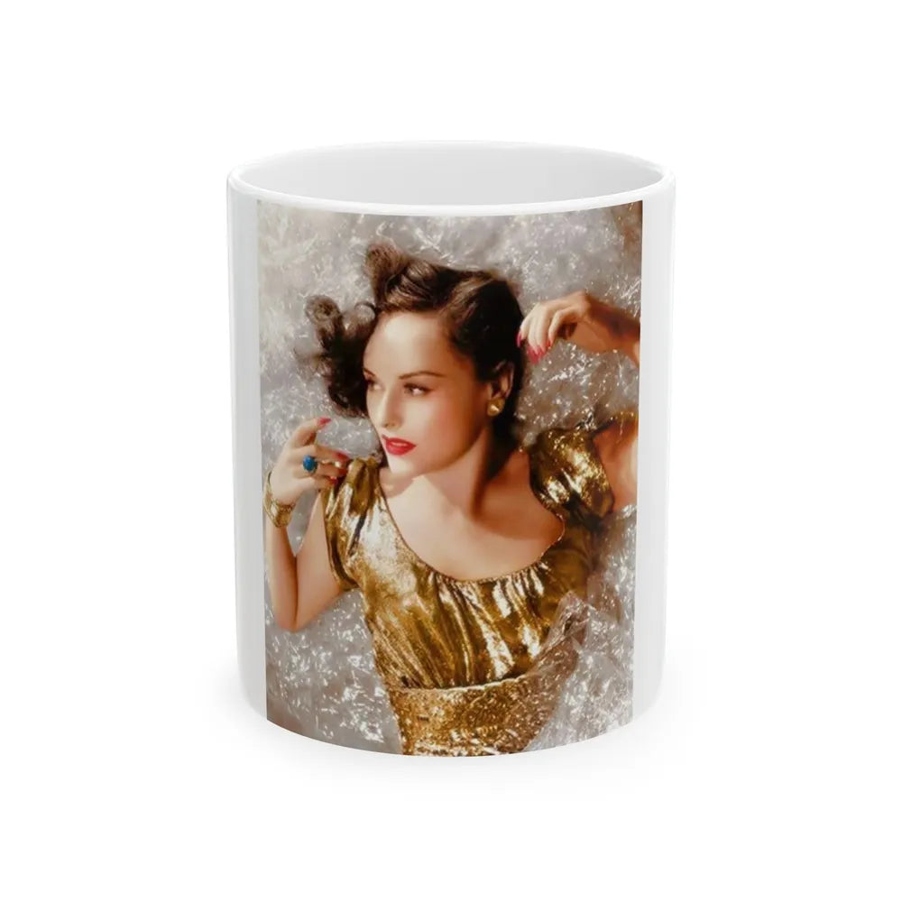 Paulette Goddard #160 (Vintage Female Icon) White Coffee Mug-11oz-Go Mug Yourself