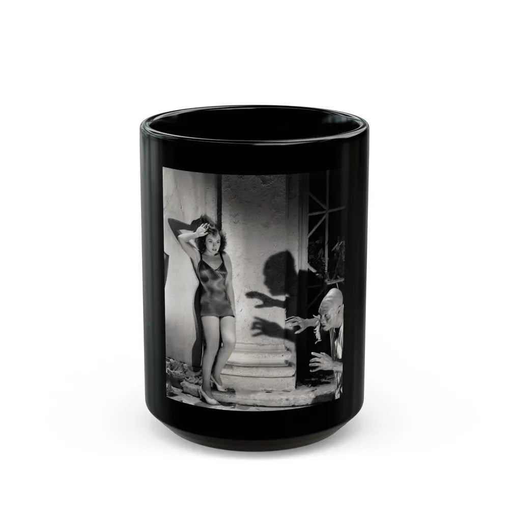 Paulette Goddard #161 (Vintage Female Icon) Black Coffee Mug-15oz-Go Mug Yourself