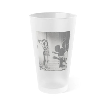 Paulette Goddard #161 (Vintage Female Icon) Frosted Pint Glass 16oz-16oz-Frosted-Go Mug Yourself