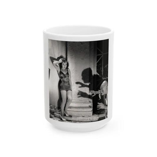 Paulette Goddard #161 (Vintage Female Icon) White Coffee Mug-15oz-Go Mug Yourself