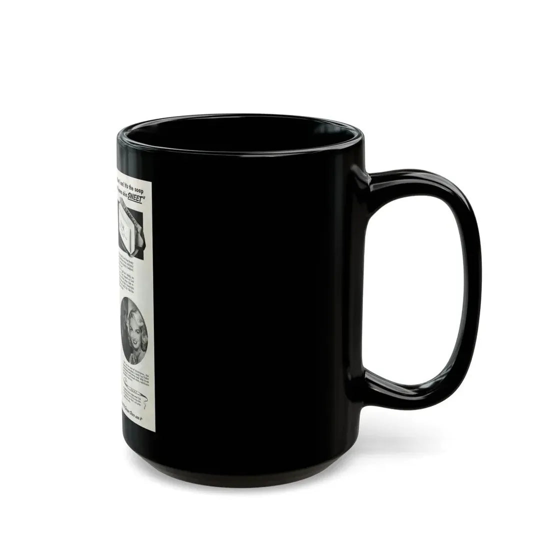 Paulette Goddard #162 - Shampoo Add (Vintage Female Icon) Black Coffee Mug - Go Mug Yourself