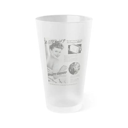 Paulette Goddard #162 - Shampoo Add (Vintage Female Icon) Frosted Pint Glass 16oz 16oz Frosted - Go Mug Yourself
