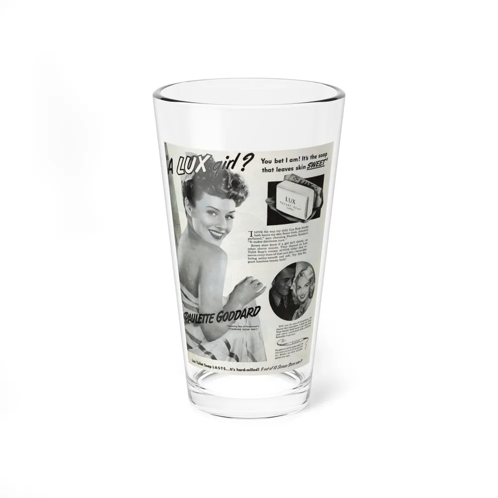 Paulette Goddard #162 - Shampoo Add (Vintage Female Icon) Pint Glass 16oz-16oz-Go Mug Yourself