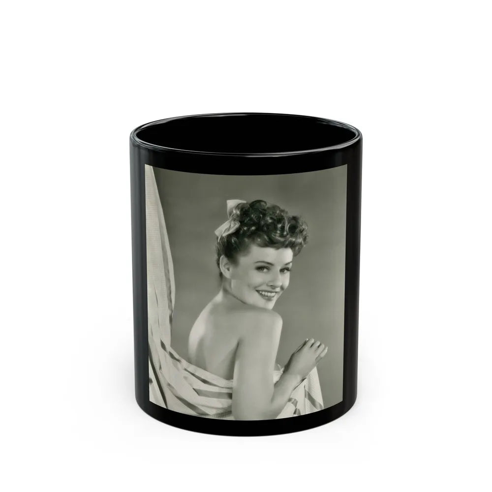 Paulette Goddard #163 (Vintage Female Icon) Black Coffee Mug-11oz-Go Mug Yourself