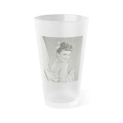 Paulette Goddard #163 (Vintage Female Icon) Frosted Pint Glass 16oz 16oz Frosted - Go Mug Yourself