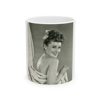 Paulette Goddard #163 (Vintage Female Icon) White Coffee Mug-11oz-Go Mug Yourself