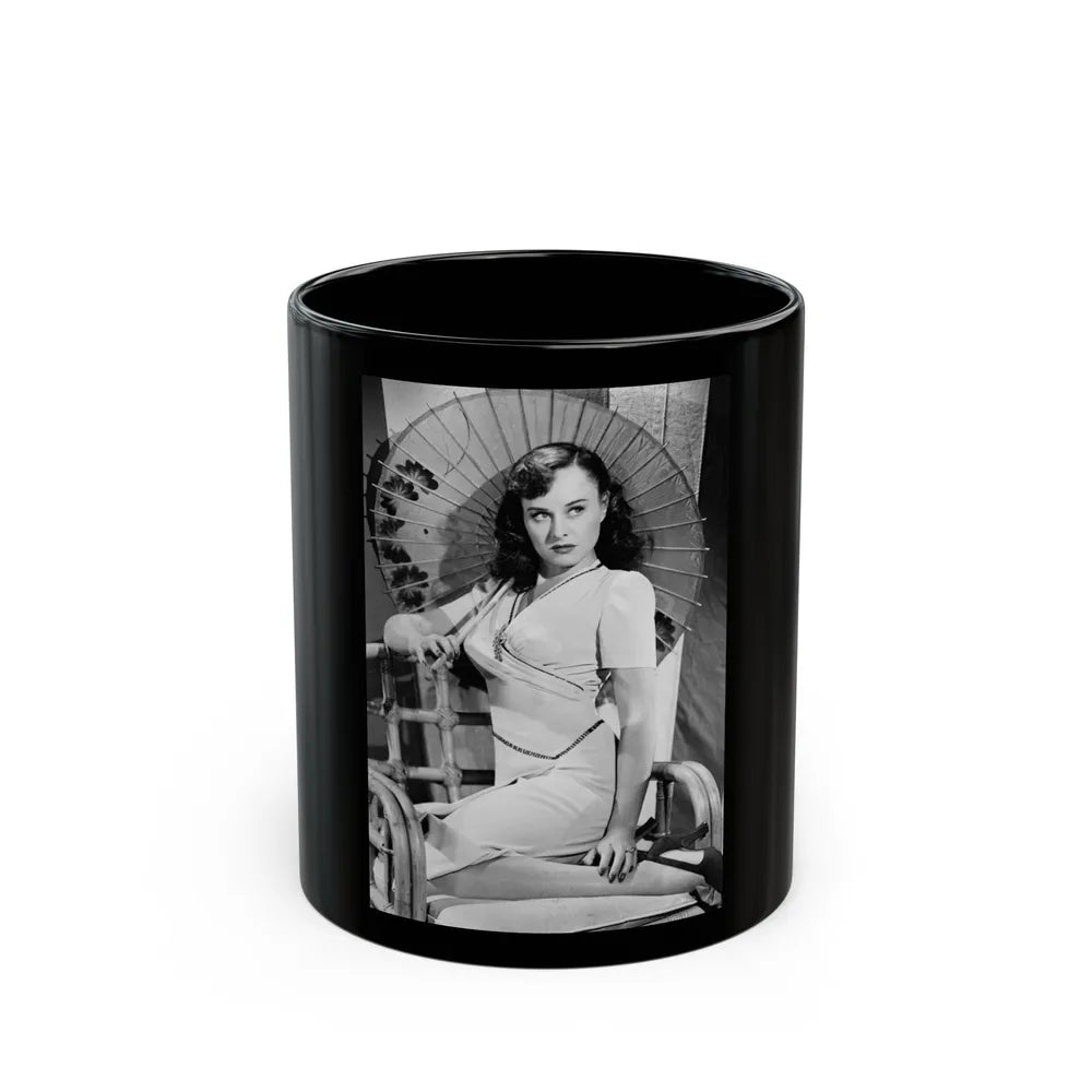 Paulette Goddard #165 (Vintage Female Icon) Black Coffee Mug-11oz-Go Mug Yourself