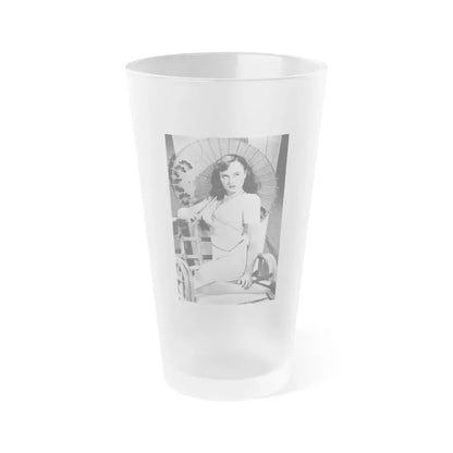 Paulette Goddard #165 (Vintage Female Icon) Frosted Pint Glass 16oz 16oz Frosted - Go Mug Yourself