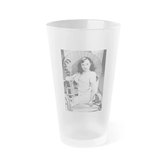 Paulette Goddard #165 (Vintage Female Icon) Frosted Pint Glass 16oz 16oz Frosted - Go Mug Yourself