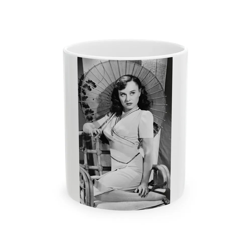 Paulette Goddard #165 (Vintage Female Icon) White Coffee Mug-11oz-Go Mug Yourself