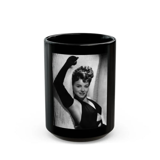 Paulette Goddard #166 (Vintage Female Icon) Black Coffee Mug-15oz-Go Mug Yourself