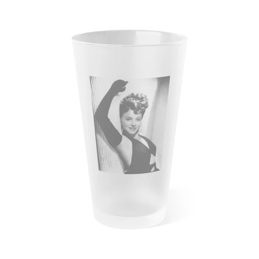 Paulette Goddard #166 (Vintage Female Icon) Frosted Pint Glass 16oz-16oz-Frosted-Go Mug Yourself